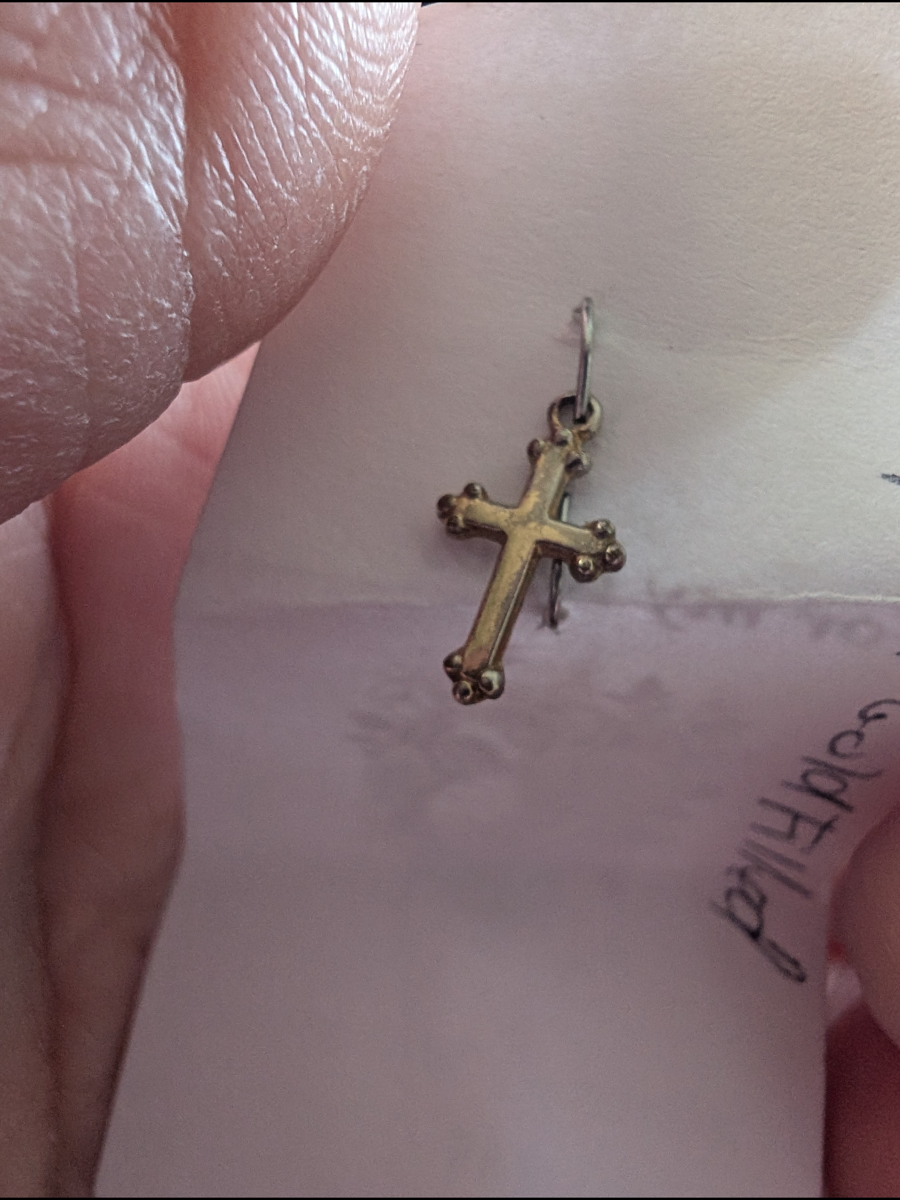 14 Kt Gold Filled Cross Pendant Charm  Classic Womens Jewelry 32